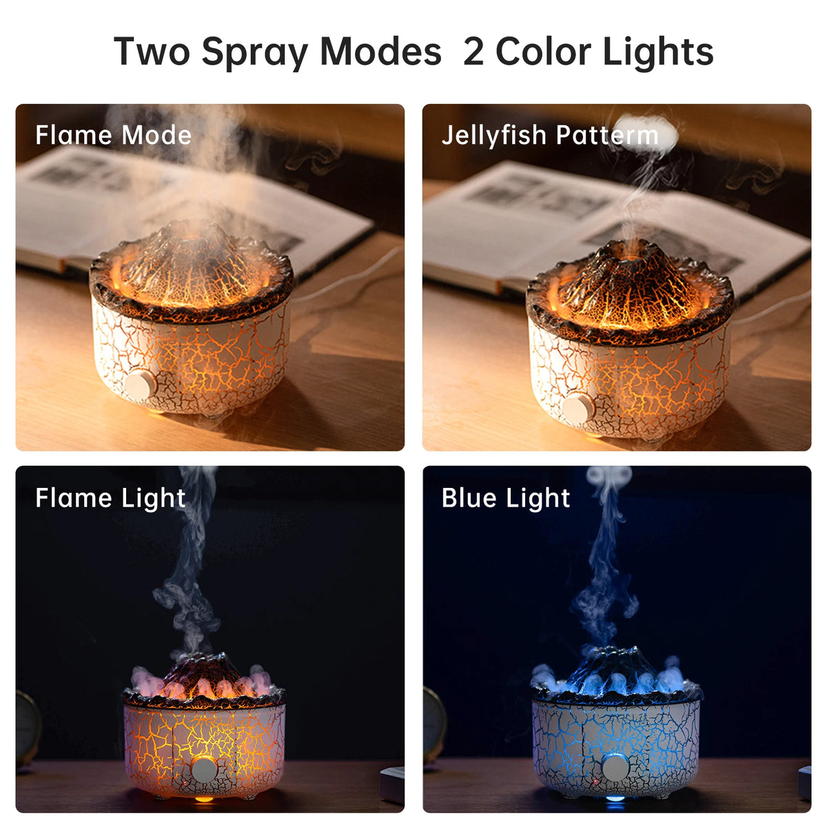 Volcano Humidifiers Diffuser With Remote Control