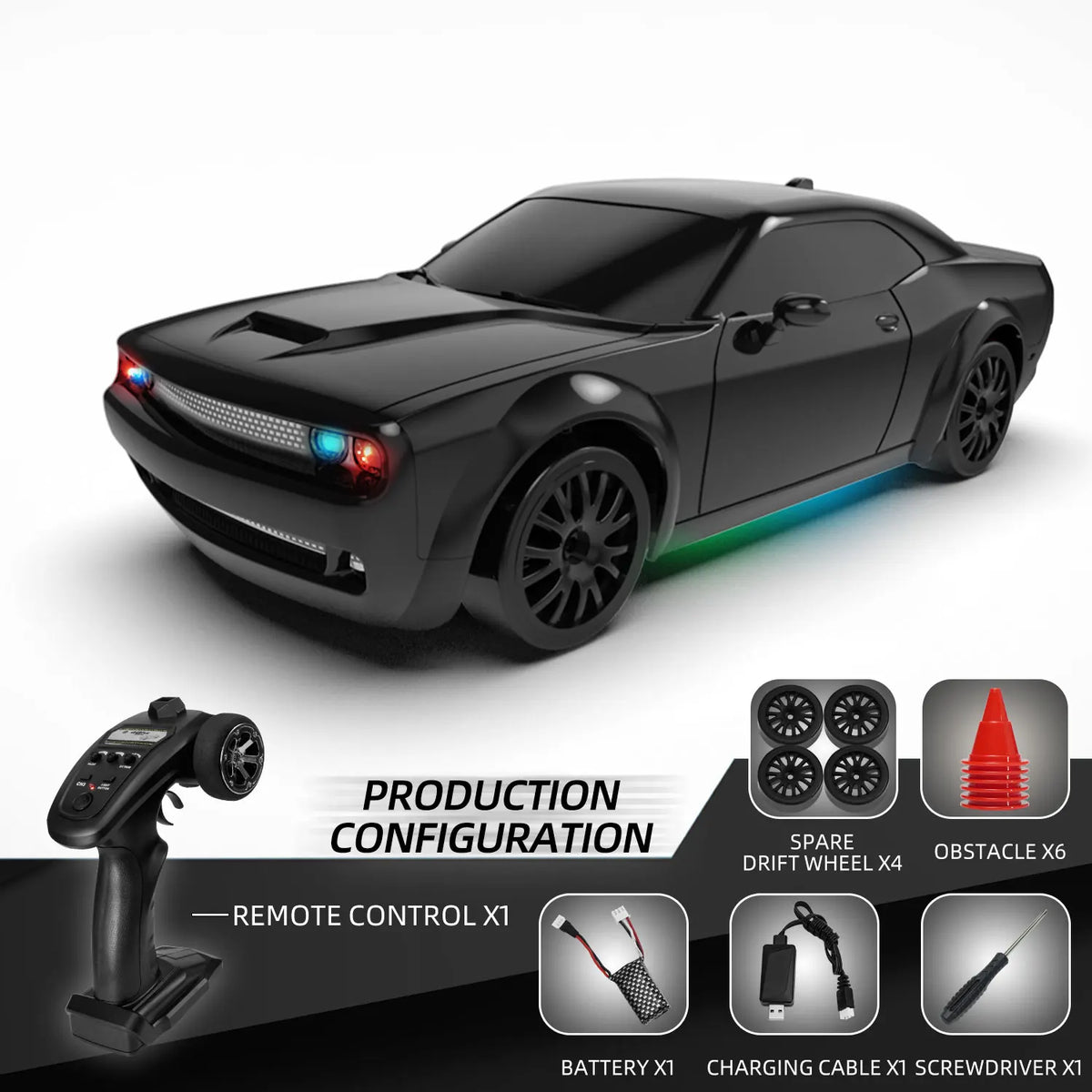 Challenger Rc Car Fully Proportional 4WD Gyroscope Drift Car