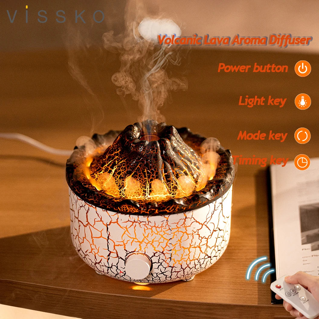 Volcano Humidifiers Diffuser With Remote Control