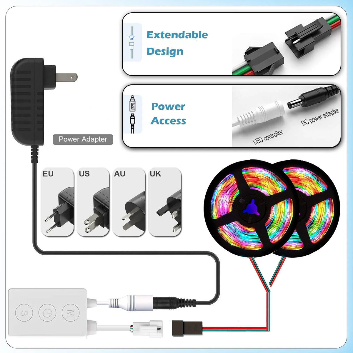 Clap Colour Change Led Room Lights